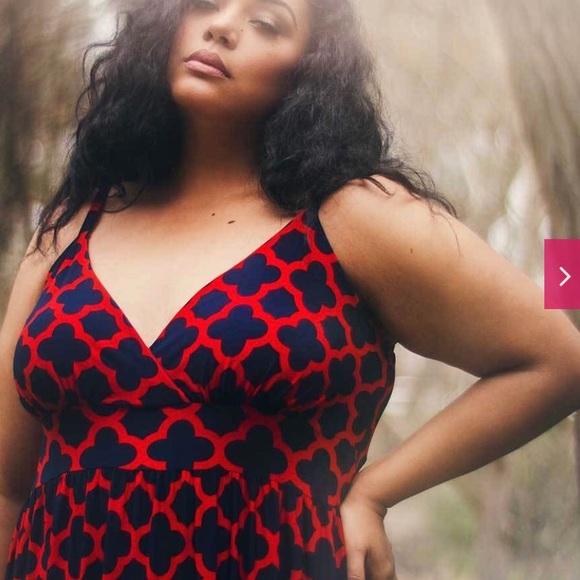 SWAK Dresses & Skirts - Red and Navy Maxi Dress